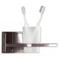 Croydex Tumbler & Holder Dark Wood