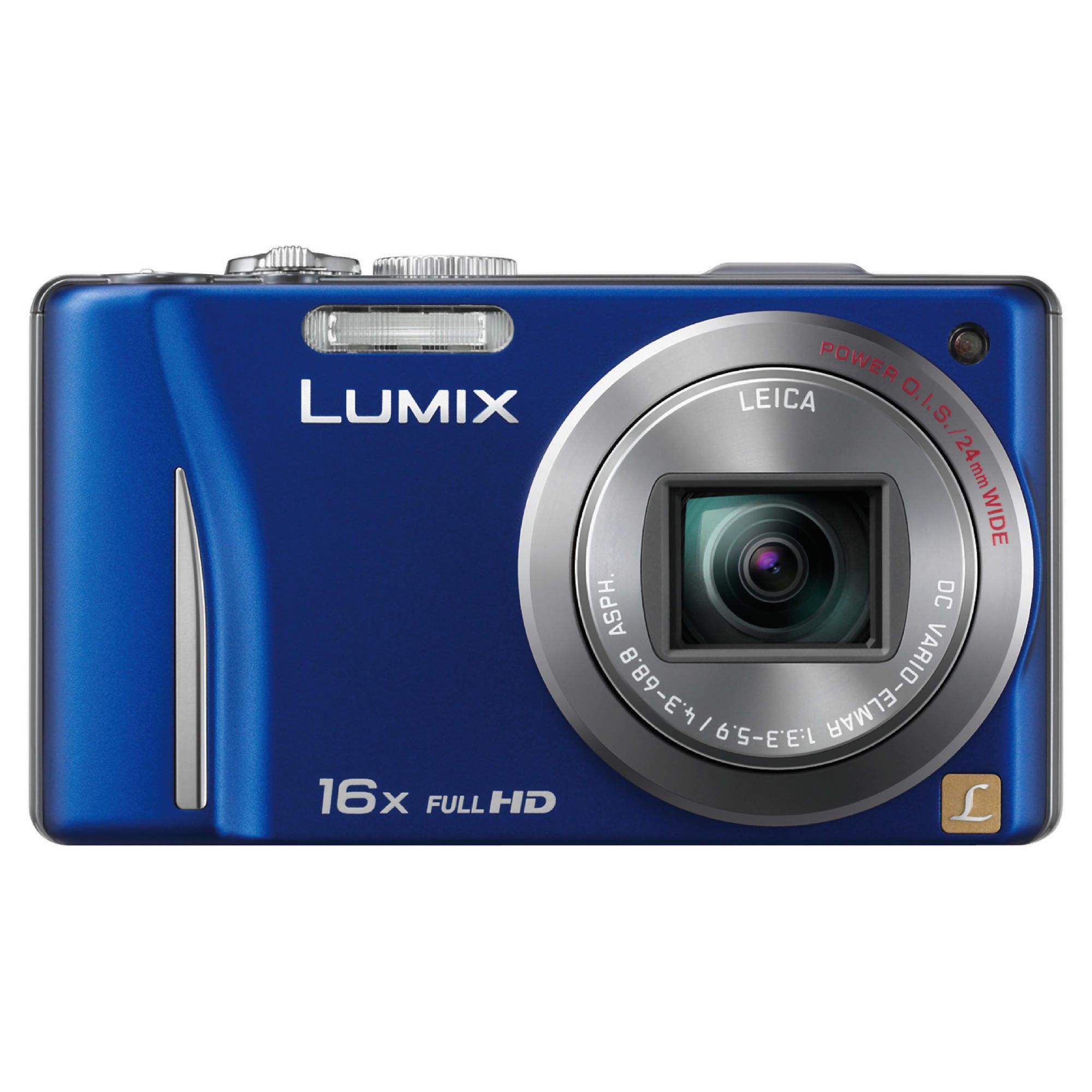 Panasonic Lumix TZ20 Digital Camera - Blue (14.1MP MOS, 16x Optical Zoom) 3 inch Touchscreen LCD