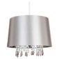 Tesco Lighting Arabella Satin Shade Metallic Liner And Drops Silver