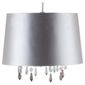 Tesco Lighting Arabella Satin Shade Metallic Liner And Drops Silver