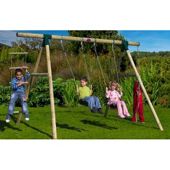 Plum Gibbon Wooden Garden Swing Set