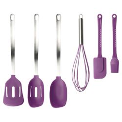 Taylors Eye Witness 6 piece Silicone Utensils Set, Purple