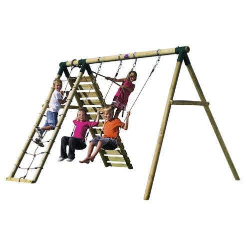 Image of Plum Uakari Wooden Garden Swing Set