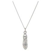 Sterling Silver Ballet Shoe Pendant