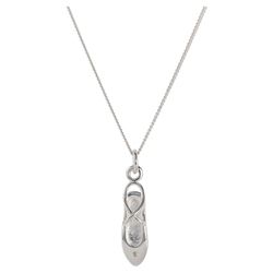 Sterling Silver Ballet Shoe Pendant