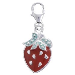 Sterling Silver Strawberry Charm