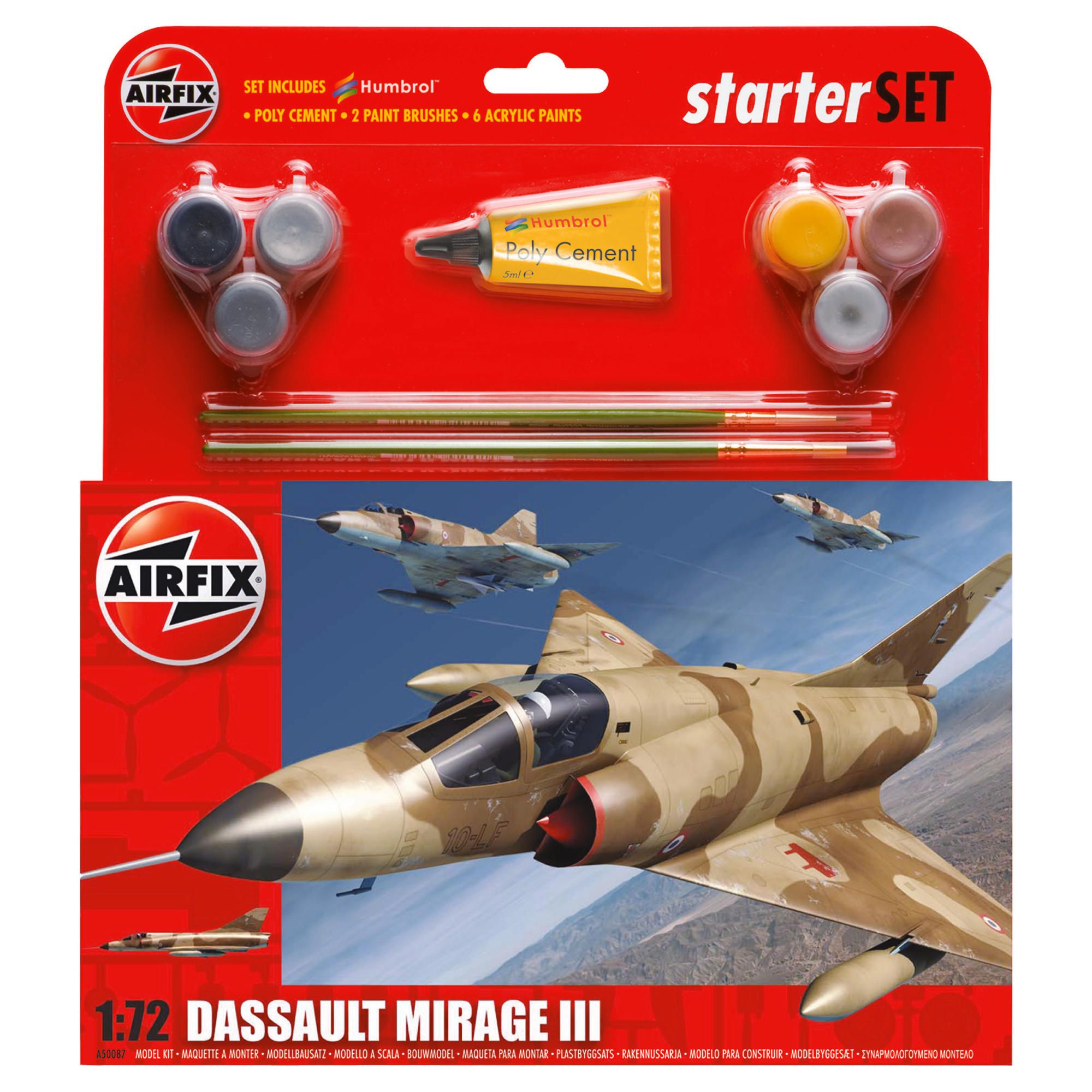 Airfix Db Mirage Iii 1:72 Scale Cat 2 Gift Set