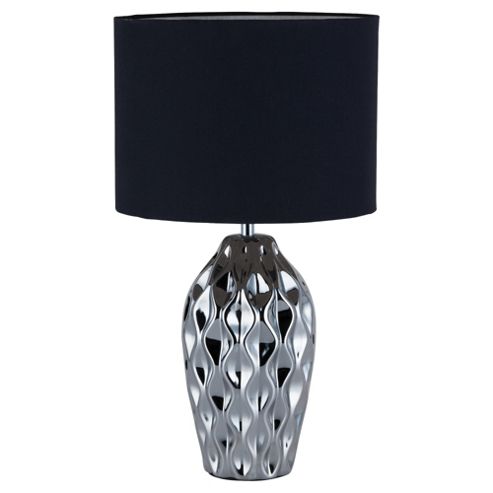 Buy Tesco Lighting Faceted Black Silver Table Lamp from our Table Lamps range - Tesco
