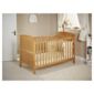 Obaby Grace 4 Piece Cot bed Set, Light Pine Cot Bed With Cream Bedding (Includes Mattress & Quilt And Bumper)