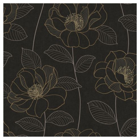 Image of Arthouse Mystique Floral Black Wallpaper