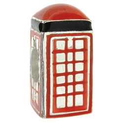 Truth silver red telephone box charm