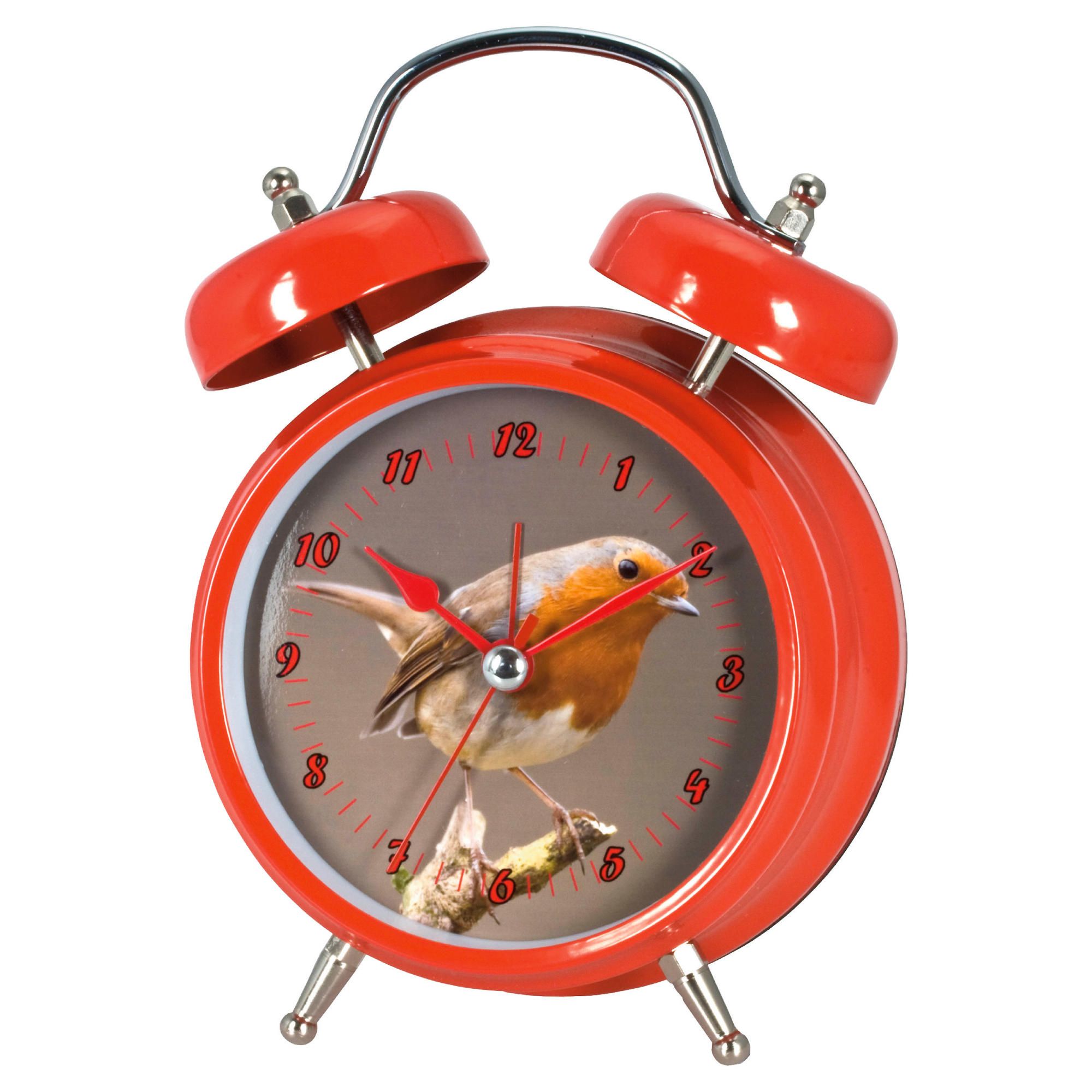 Zeon Tech Twin Bird Clock Robin 