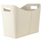 Tesco Faux Leather Magazine Basket In Cream