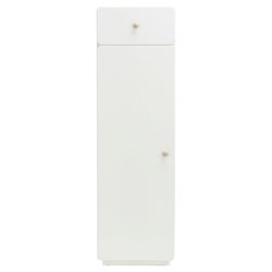 Stockholm White Gloss Unit Cabinet With Single Drawer & Door