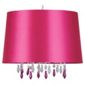 Tesco Lighting Arabella Satin Shade Metallic Liner And Drops Fuschia
