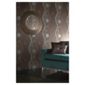 Arthouse Rhythm motif chocolate & teal wallpaper