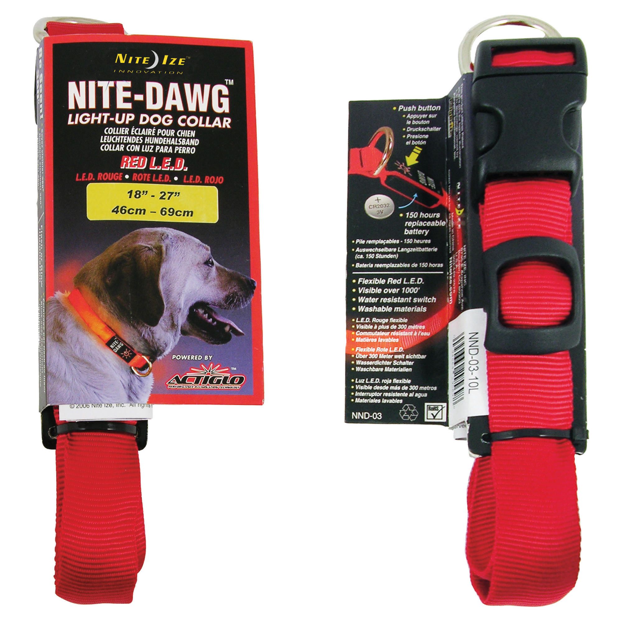 Nite Dawg Collar Large Red