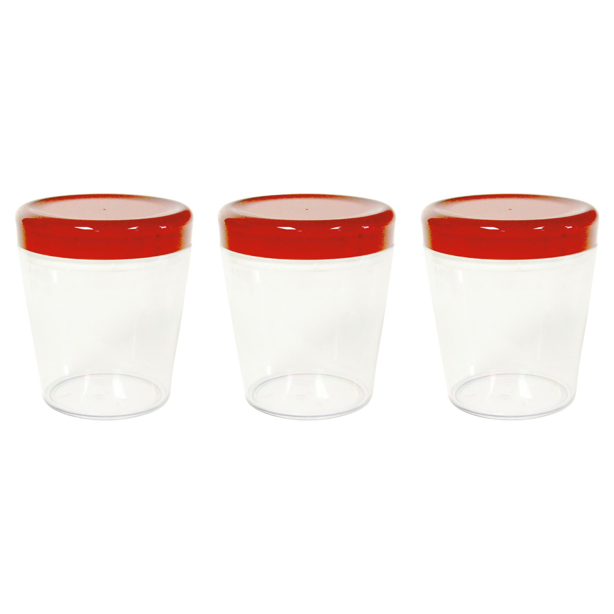 Omada Set of 3 0.75L Dune Storage Jars, Red Omada Set of 3 0.75L Dune Storage Jars, Red