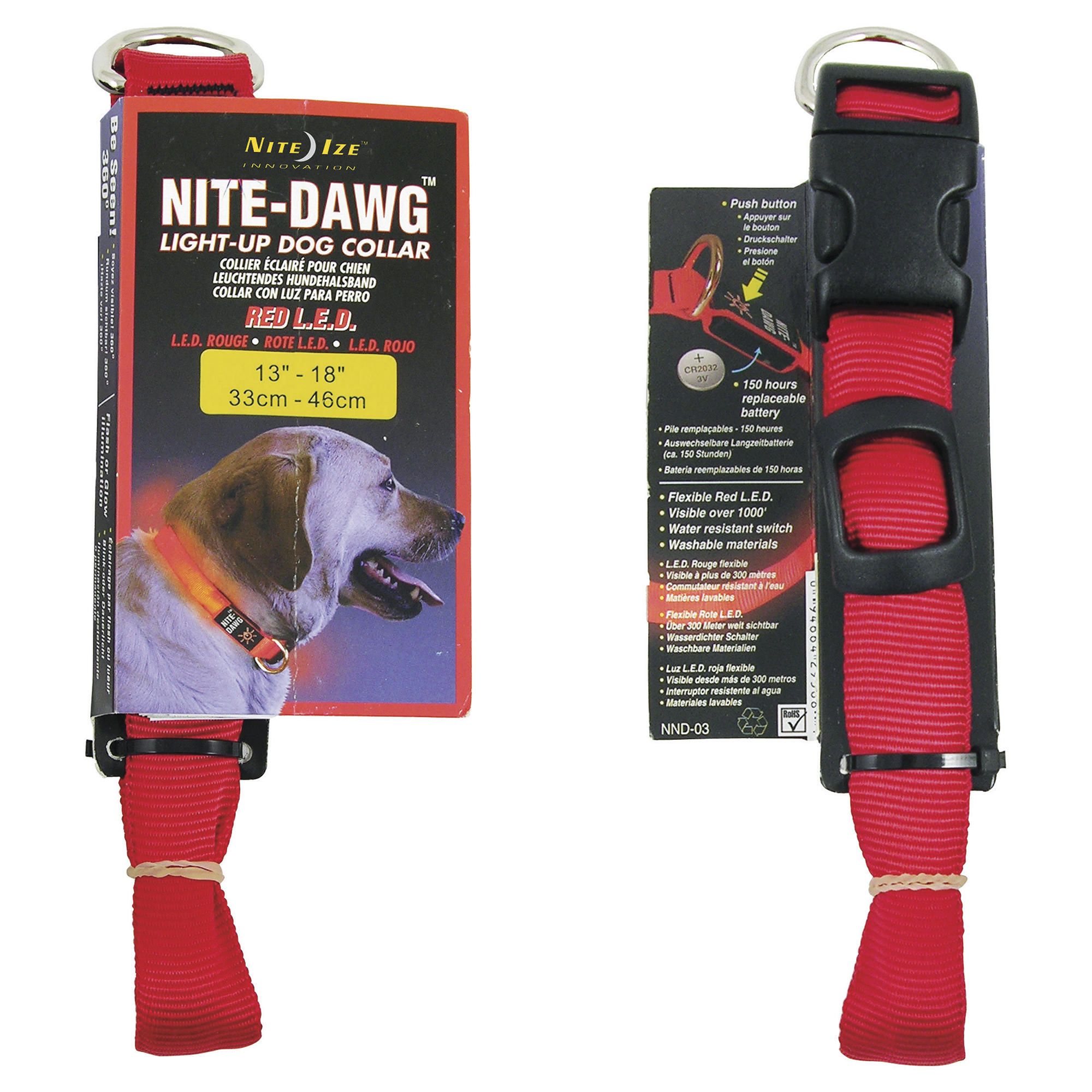 Nite Dawg Collar Medium Red