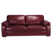 Ashmore Large Leather Sofa, Red