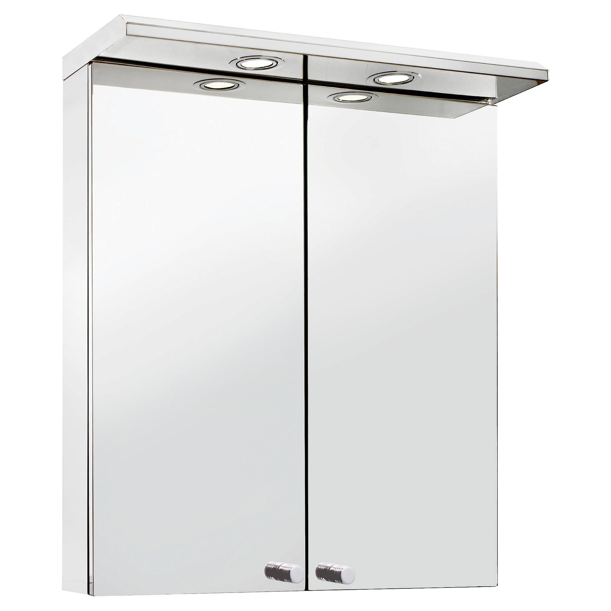 Croydex Stainless Steel Two Door Illuminated Cabinet at Tescos Direct