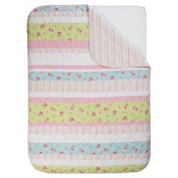 Tesco Rose Bud Quilt Pastels, Single