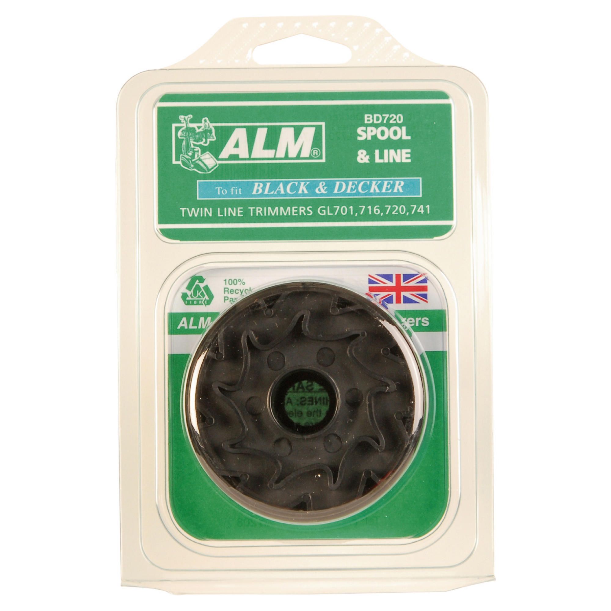 ALM Filled Spool for Black & Decker twin line GL700 series Grass Trimmers, 2 pack
