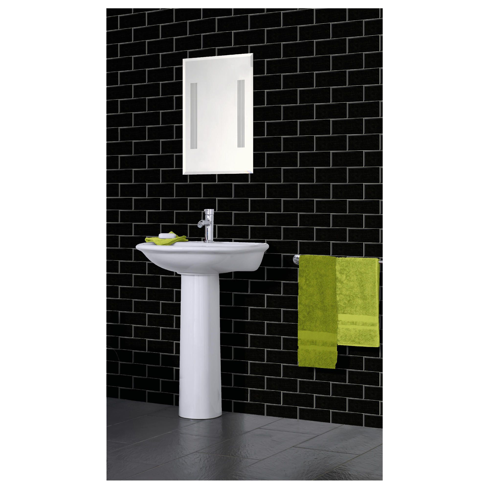 Arthouse Romano brick black wallpaper
