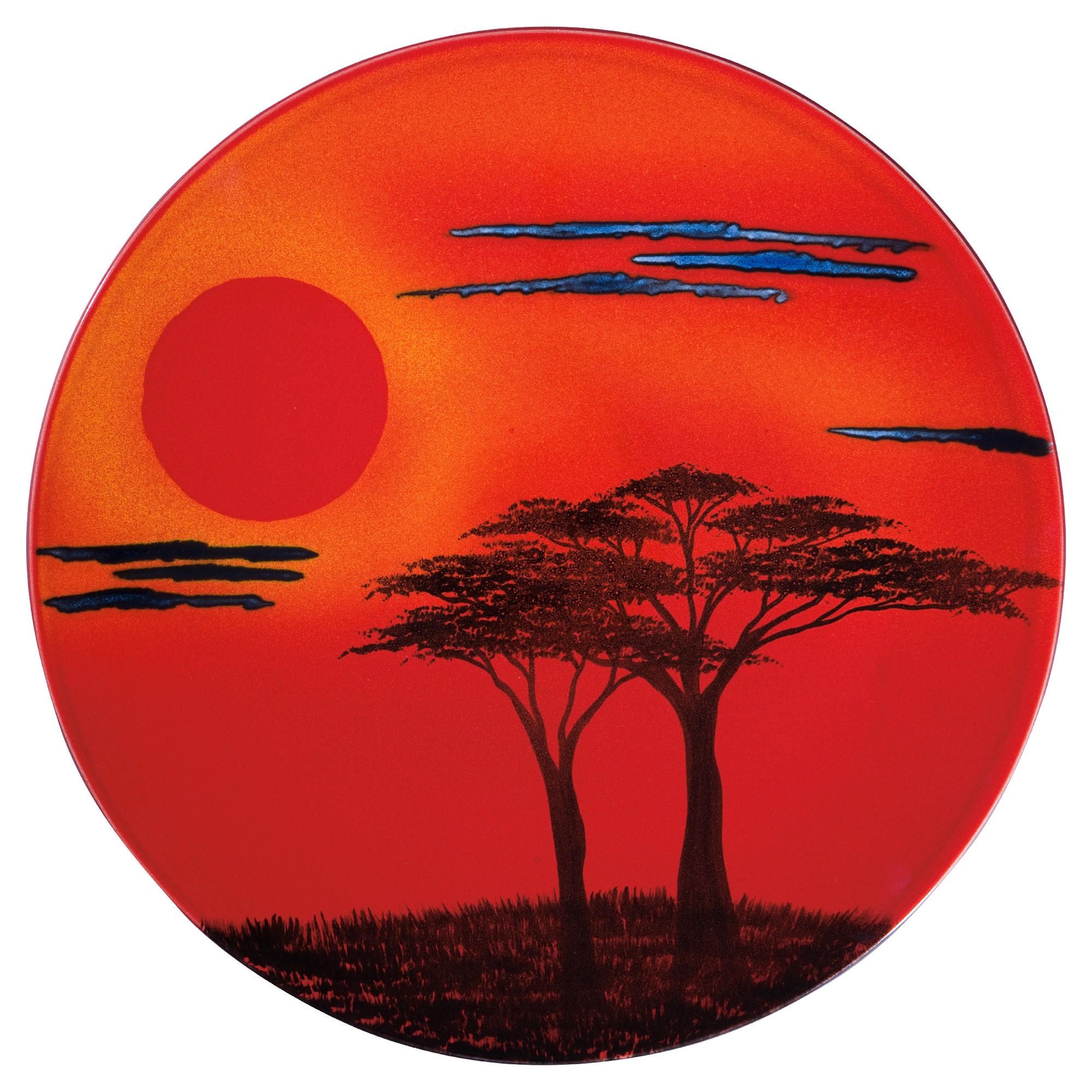 D/S Poole Pottery African Sky Plaque Vase 42cm