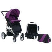 Petite Star Kurvi Match Purple Travel System & Free Ali Handle Car Seat