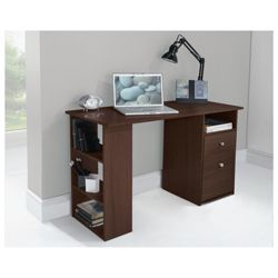Isaac Straight Desk, Walnut Effect