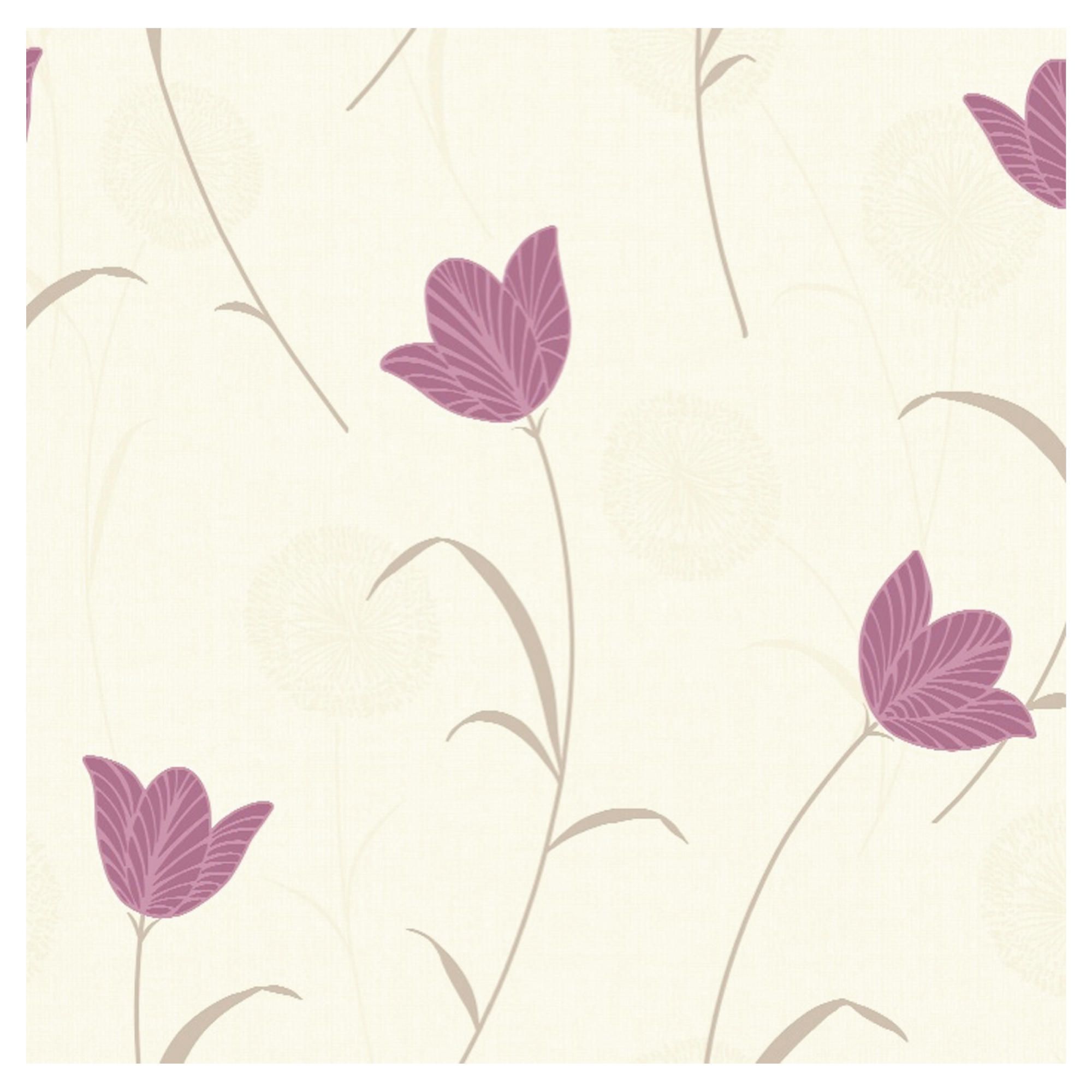 Arthouse Adelphi floral plum wallpaper