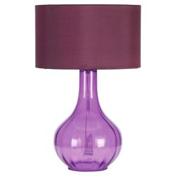 Tesco Lighting Bianca Glass lamp Plum