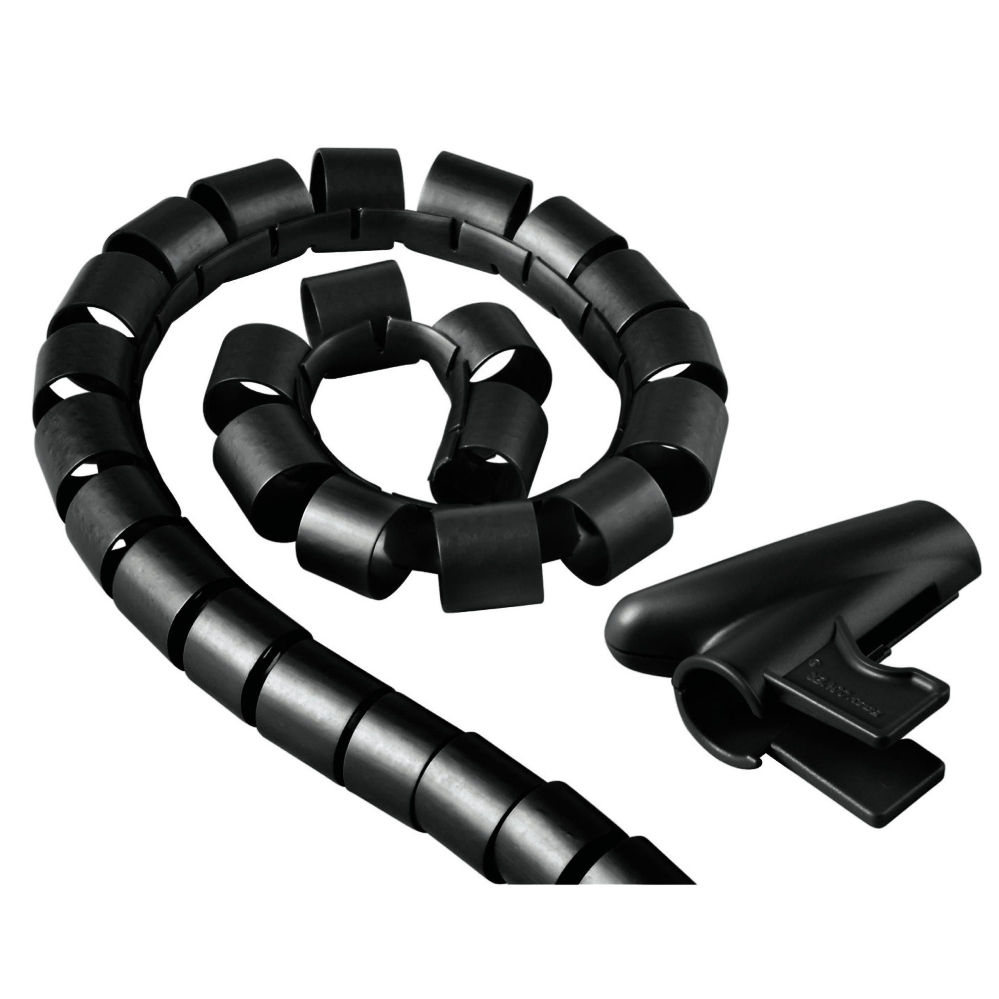 Hama Cable Bundle Tube "Easy Cover" - Black, 2.5m, 20mm