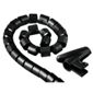 Hama Cable Bundle Tube Easy Cover - Black 2.5m 20 mm