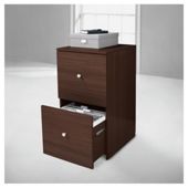 Isaac 2 Drawer Filer, Walnut Effect