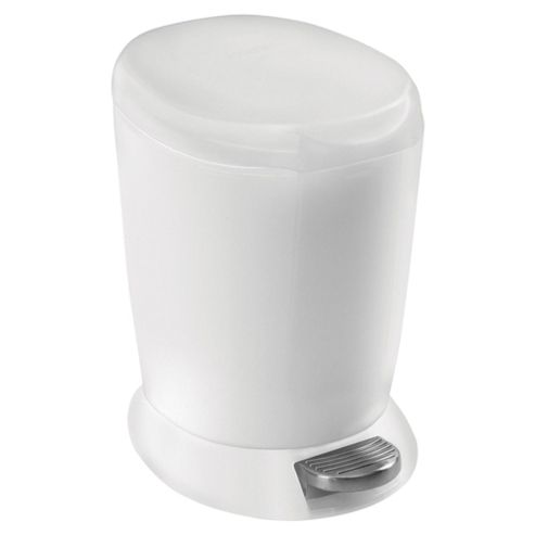 Image of Simplehuman 6 Litres Mini Plastic Pedal Bin - White