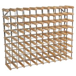George Wilkinson 90 Bottle Wine rack Kit - Pine / Galvanised Steel