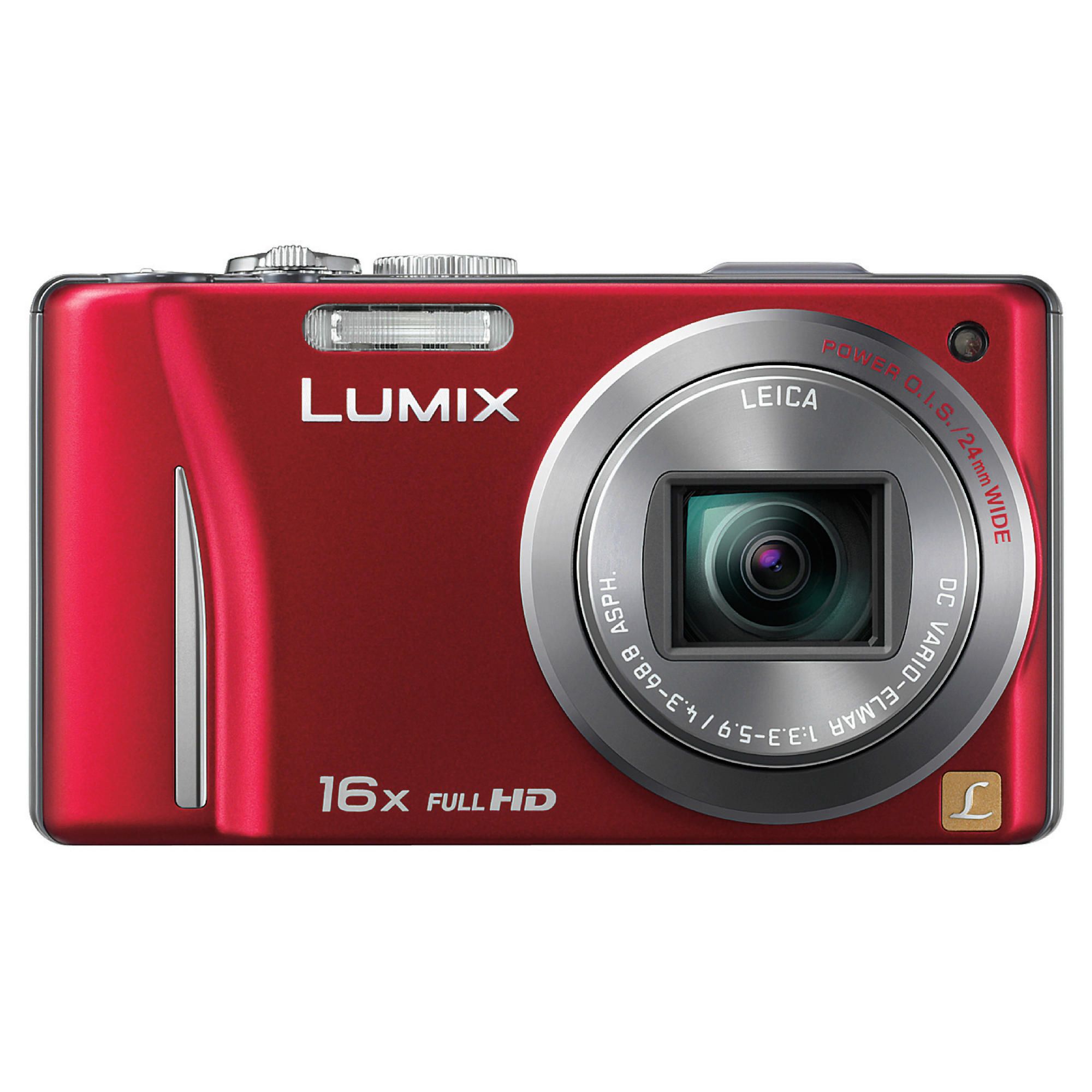 Panasonic Lumix TZ20 Digital Camera - Red (14.1MP MOS, 16x Optical Zoom) 3 inch Touchscreen LCD