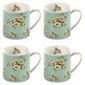 Katie Alice Blue Flowers Set of 4 Can Mugs