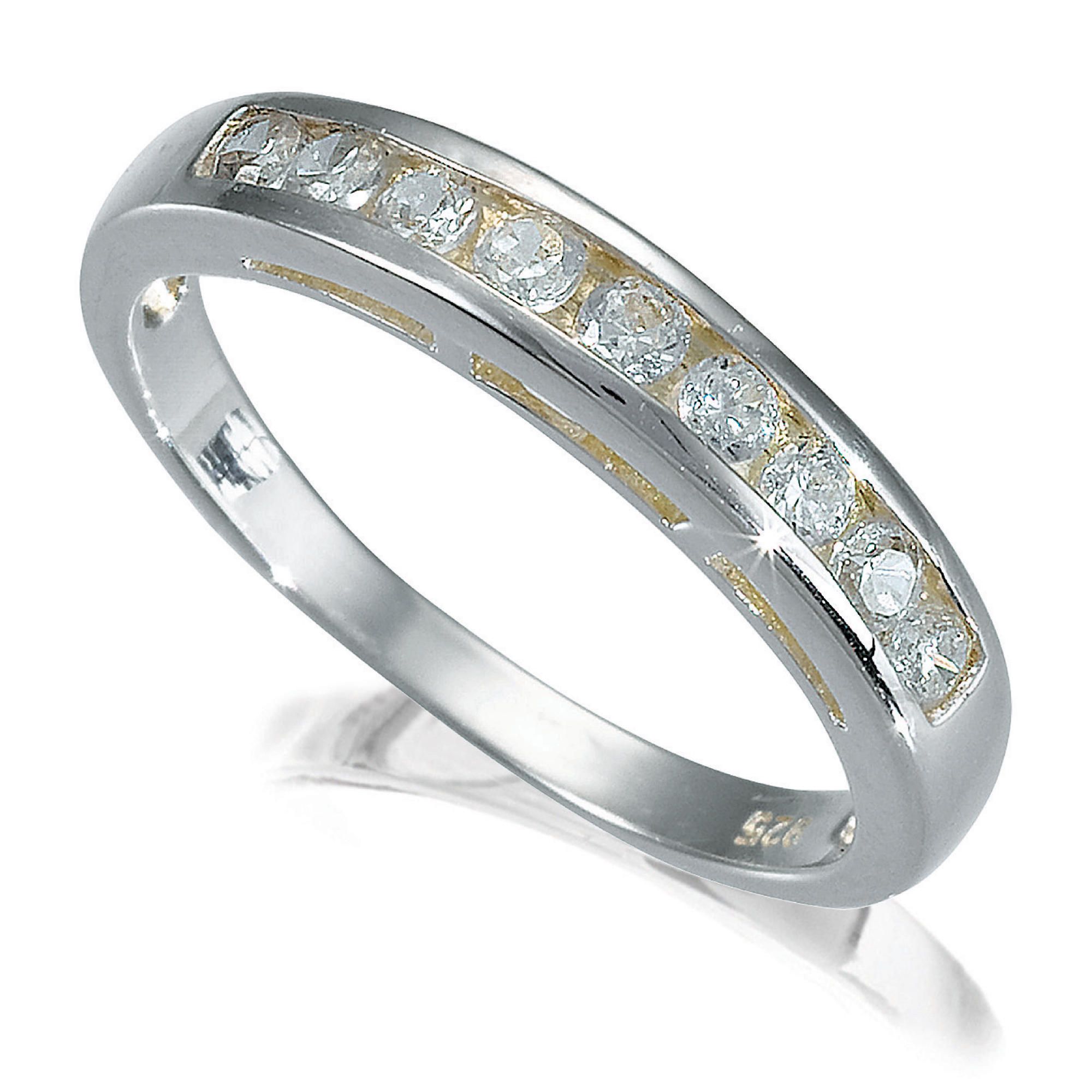 Sterling Silver Pearl & Cubic Zirconia Bridal Set, R