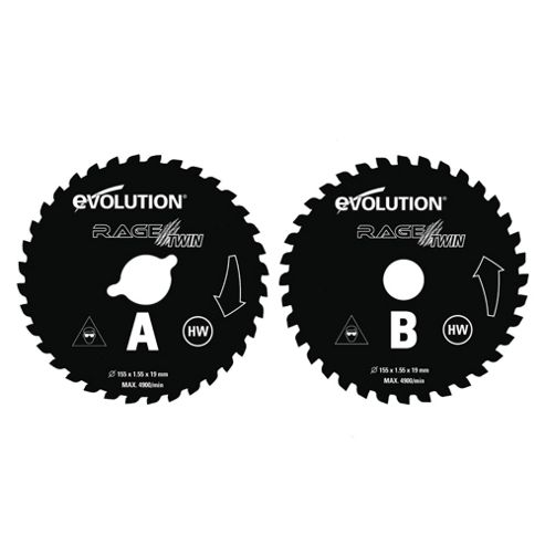 Image of Evolution Rage Twin 155mm Tct Blades (orange)