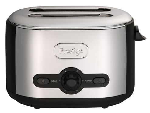 Image of Prestige Debut 54780 2 Slice Toaster - Black & Chrome