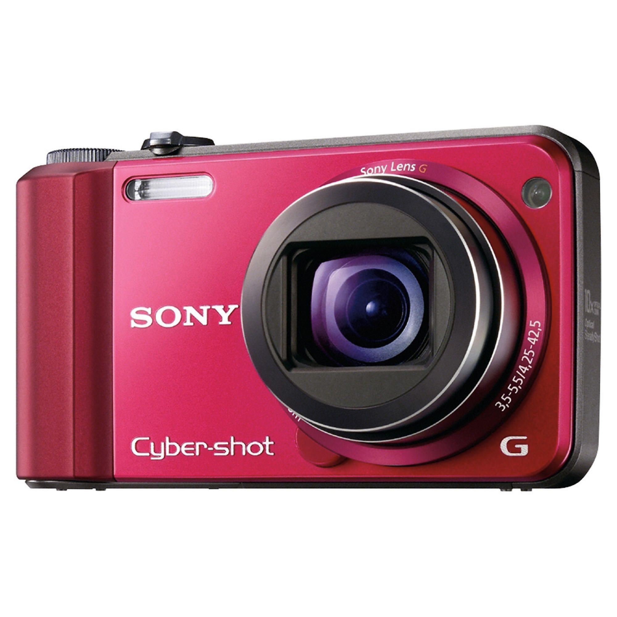 Sony DSCH70R Cyber-shot Digital Still Camera - Red (16.1MP, 10x Optical Zoom) 3 inch LCD