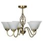 Signa Twisted Brushed antique brass 5 Light Ceiling Fitting