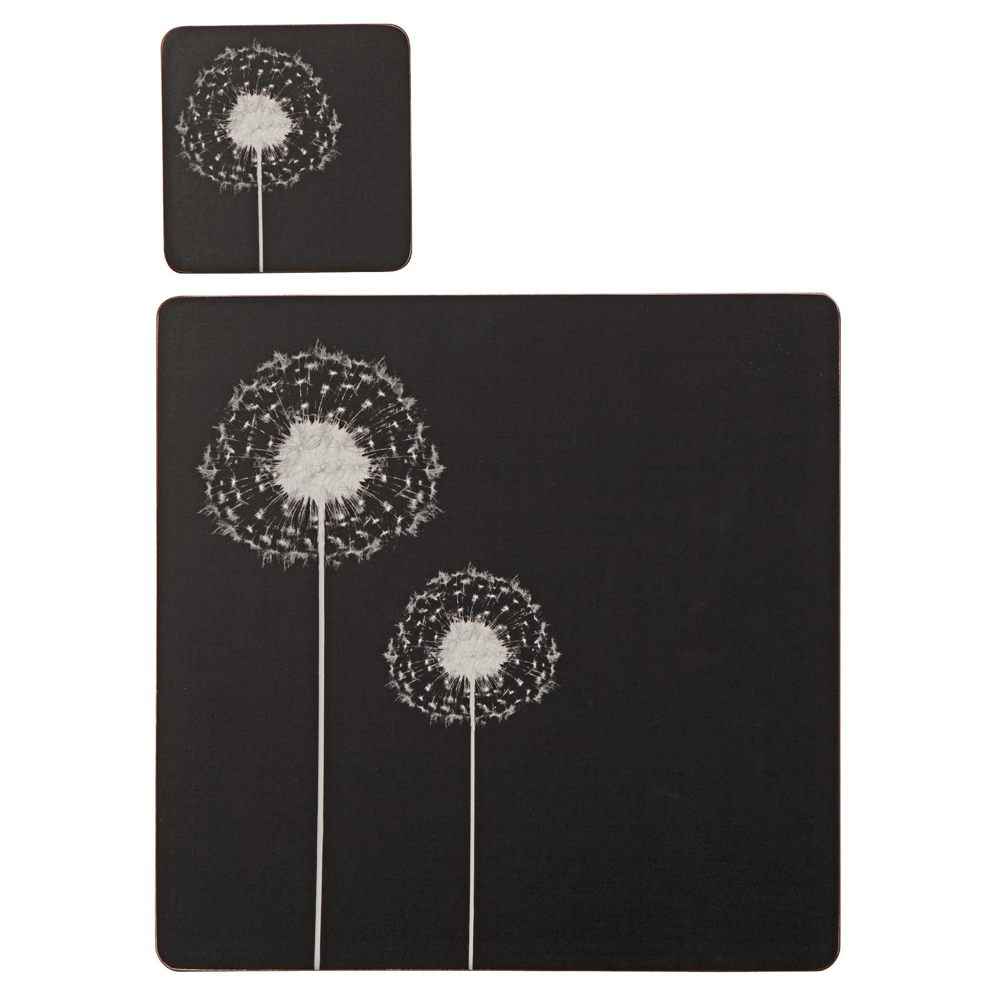 Dandelion 4 pack of placemats & coasters