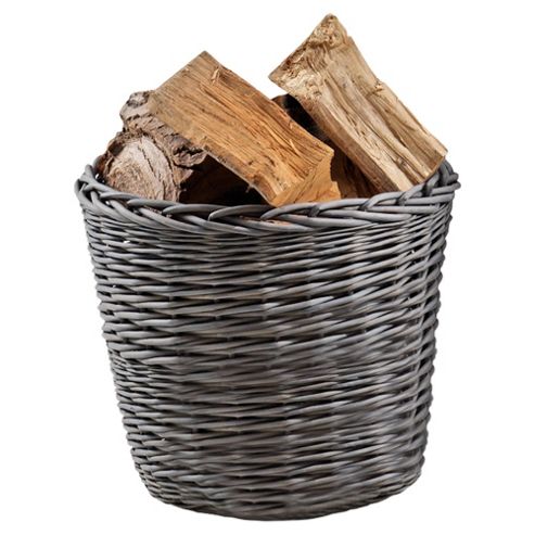 Image of Tecso Wicker Log Basket, Grey