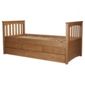 Kids Captains Bed Frame, Natural Pine with Oak Stain