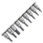 Am-tech 10Pc 3/8 Hex Bit Socket On Rail I8150