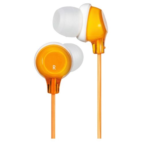 Image of Jvc Clear Colour Stereo Headphones Orange Hafx22d